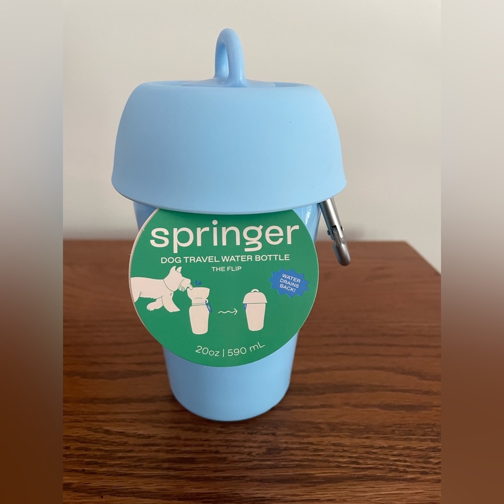 Springer Blue Dog Travel Water Bottle - 20 ounces